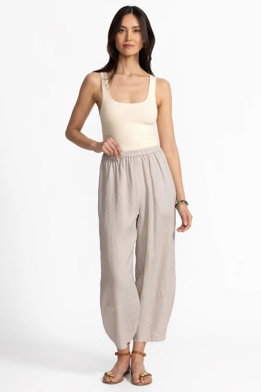 LINEN BARREL PANT