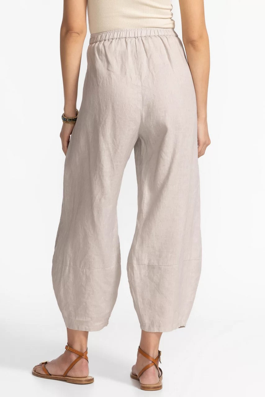 LINEN BARREL PANT