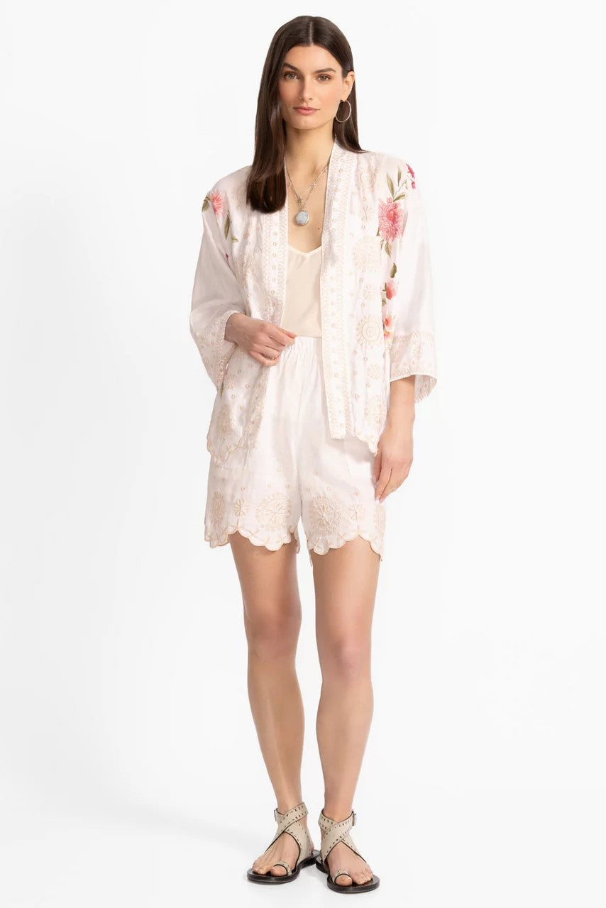 LINEN CROPPED KIMONO