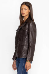 PATCH POCKET ITALIAN LEATHER JACKET
