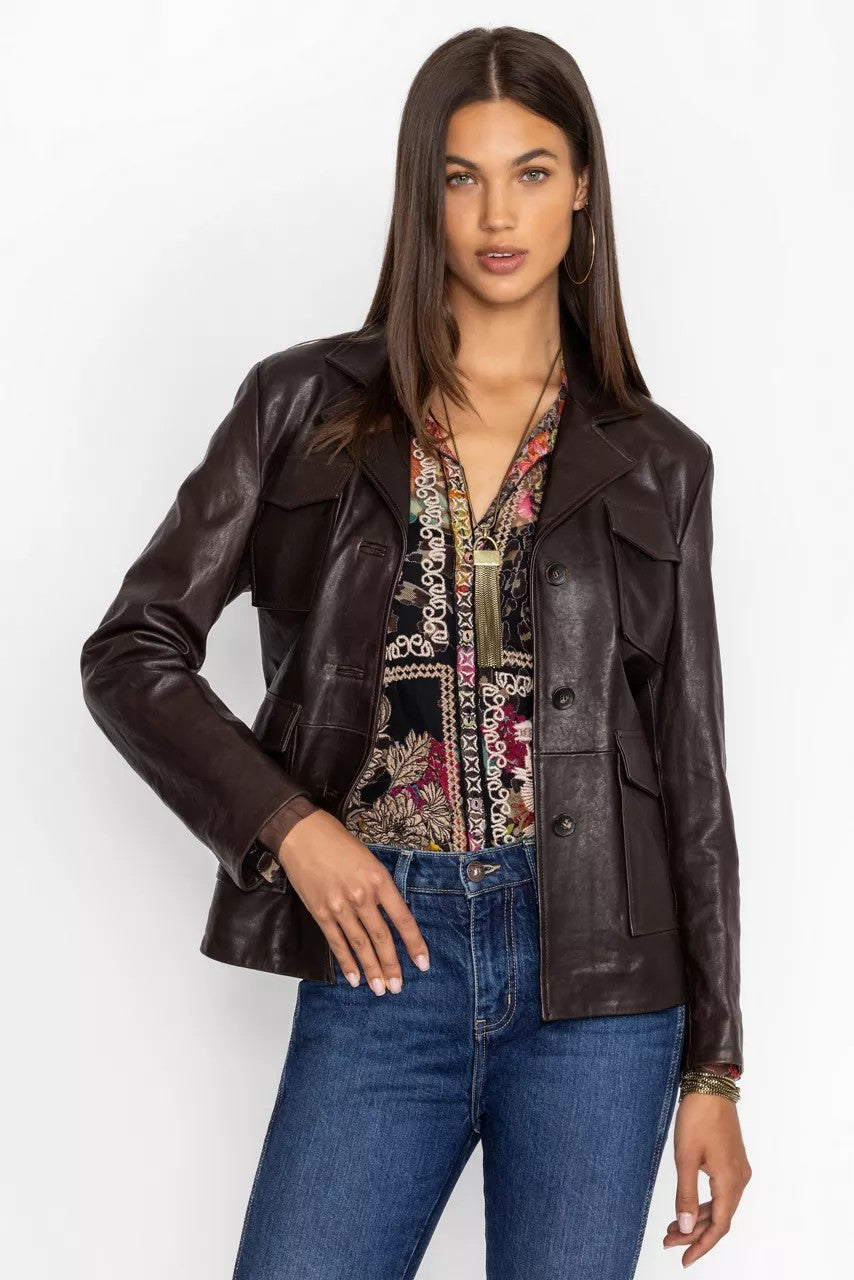 PATCH POCKET ITALIAN LEATHER JACKET