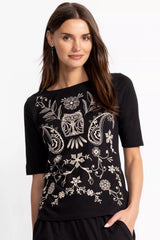 ELBOW SLEEVE BOAT NECK TEE