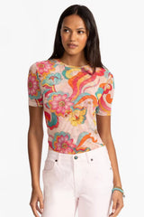 ELEANOR SHORT SLEEVE MESH TEE