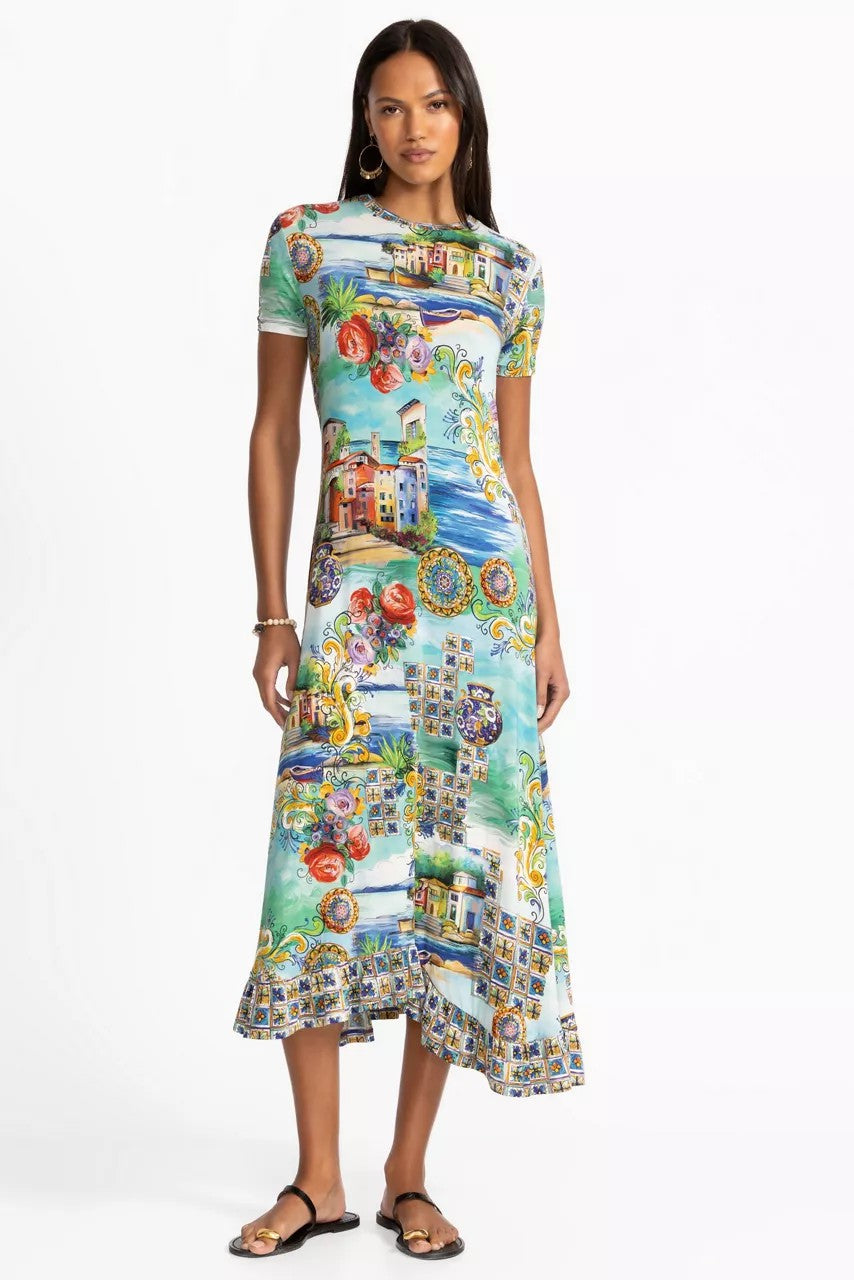 THE JANIE FAVORITE ASYMMETRIC HEM SHORT DRESS