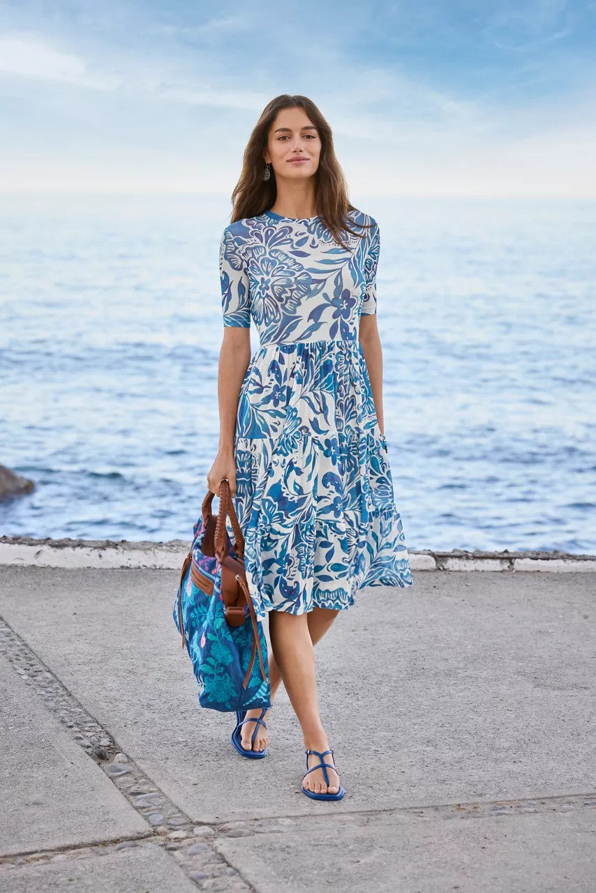 MESH TIERED DRESS