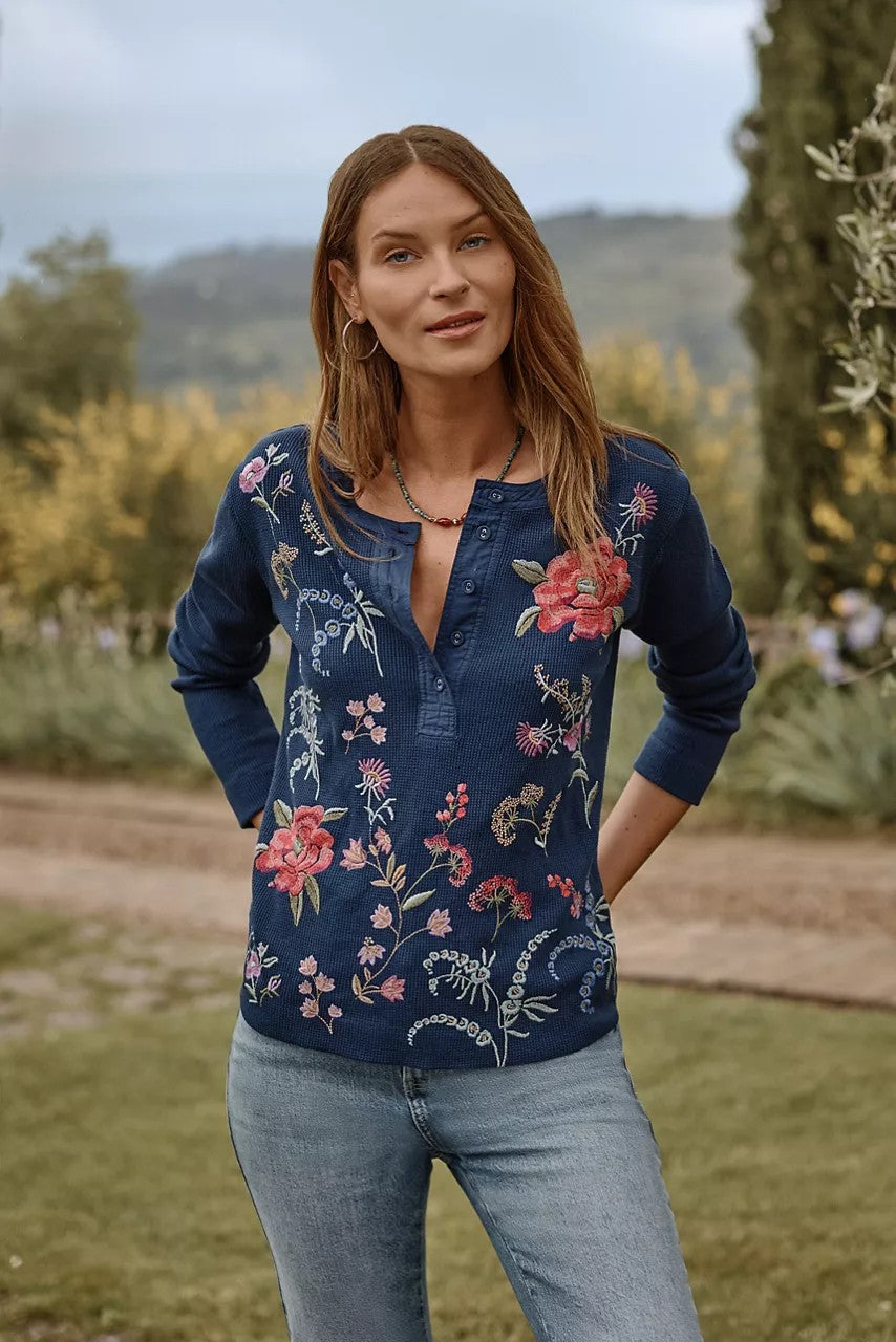 MIXED MEDIA HENLEY THERMAL