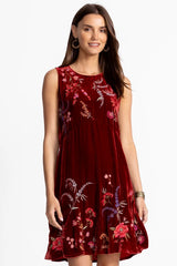 VELVET CHEVRON TANK DRESS