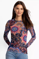 NATALIE LONG SLEEVE MESH TEE