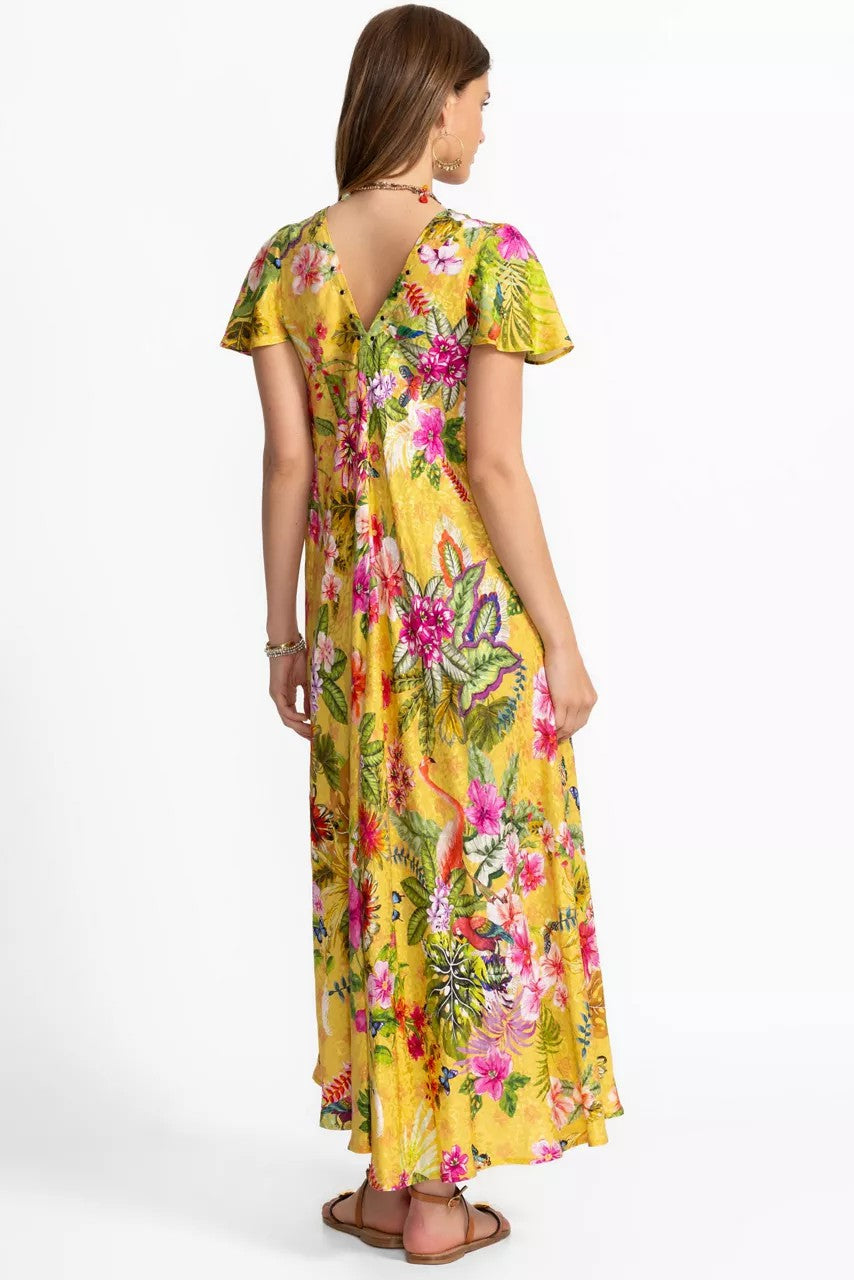 FLUTTER SLEEVE EVA DRESS