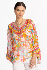 GAL RUFFLE TIE BLOUSE