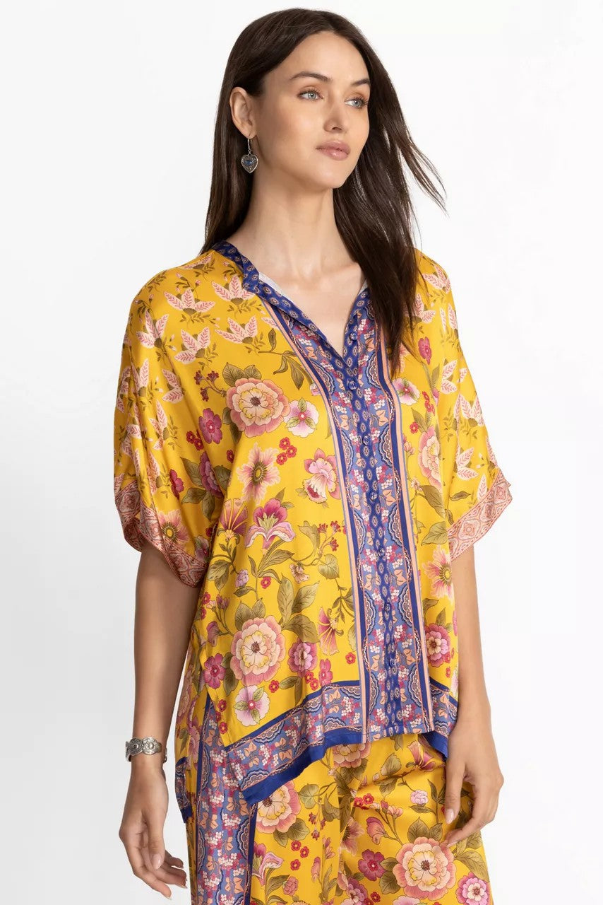 THE AUDREY SHORT SLEEVE MANDARIN COLLAR