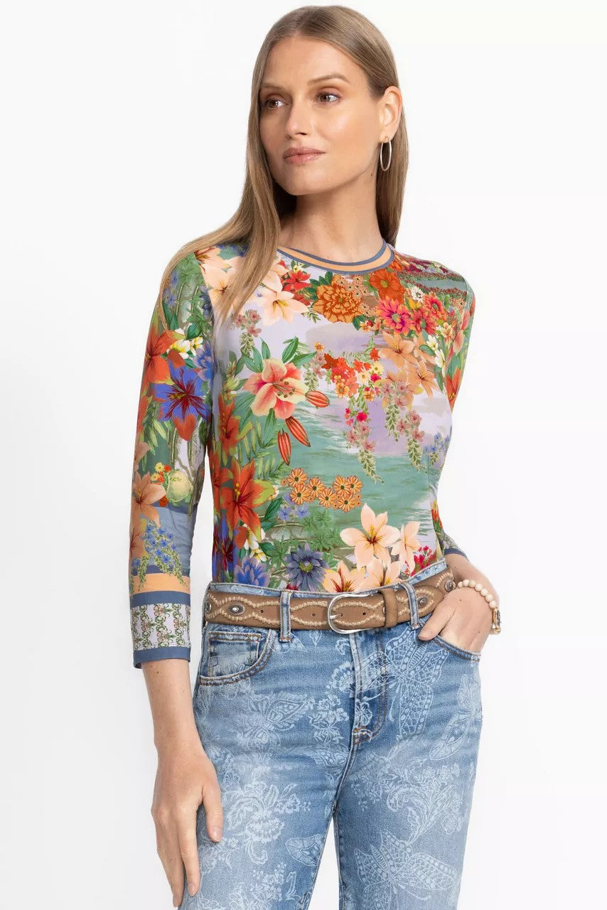THE JANIE FAVORITE 3/4 SLEEVE CREW NECK