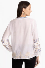 BUTTON FRONT LISBON BLOUSE