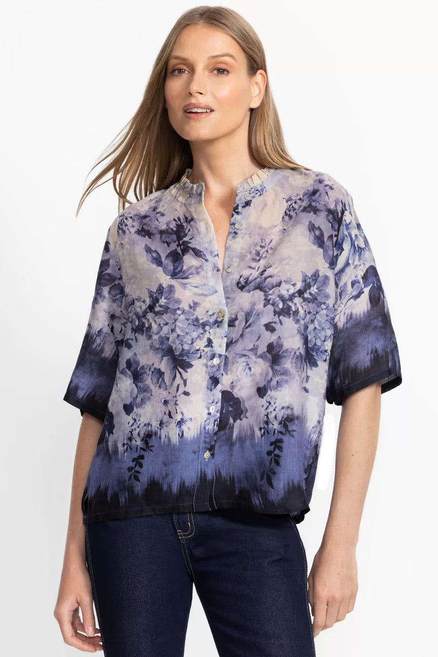RUFFLE NECK SHIRT