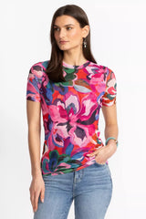 ELEANOR SHORT SLEEVE MESH TEE