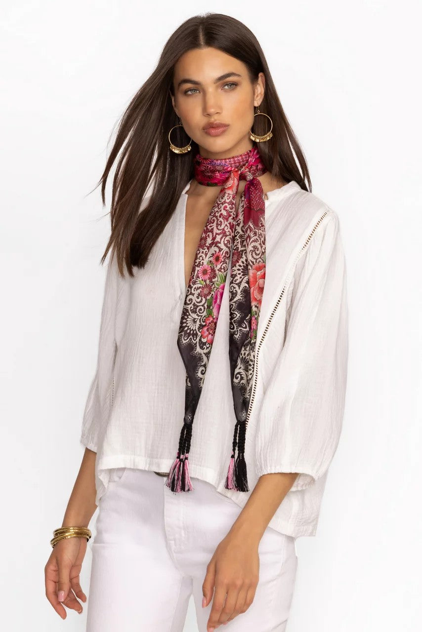 PINK LACE SCARF