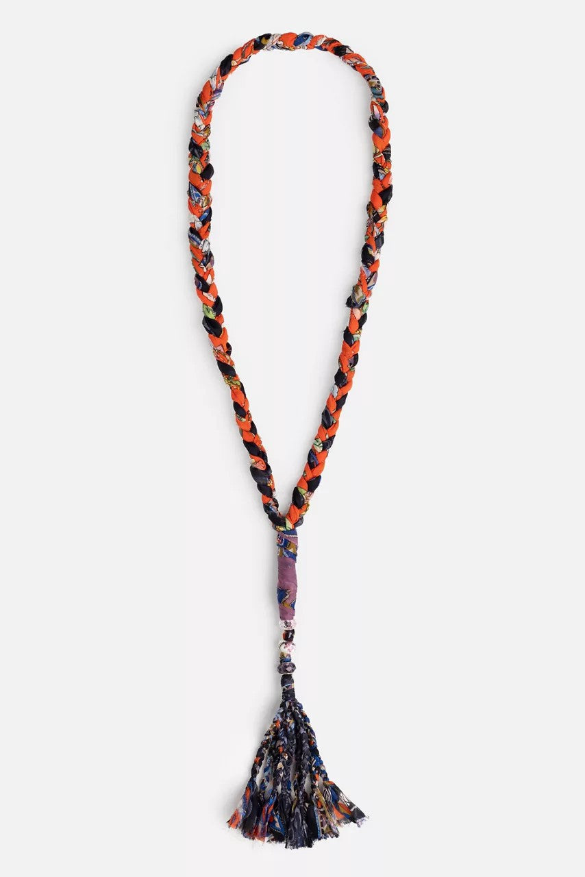 BRAIDED CRYSTAL NECKLACE