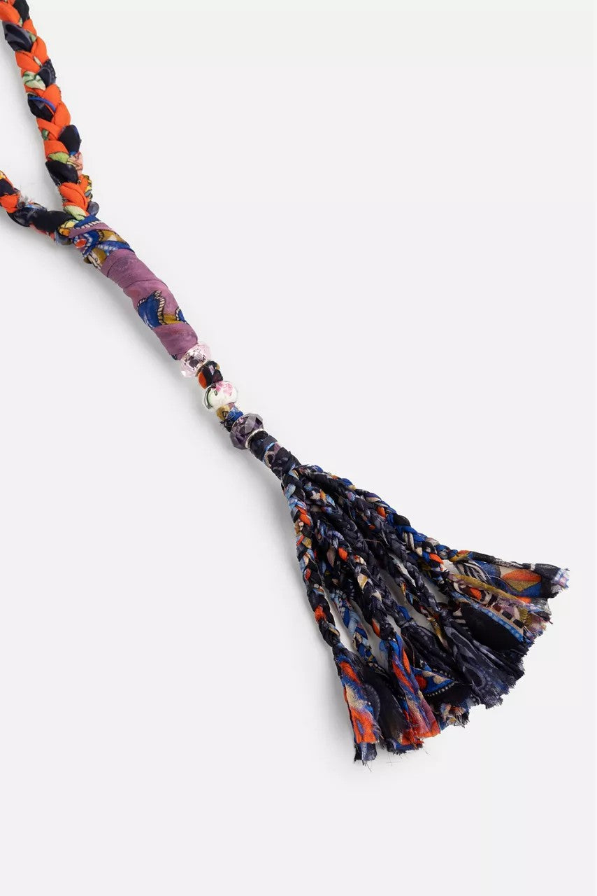 BRAIDED CRYSTAL NECKLACE