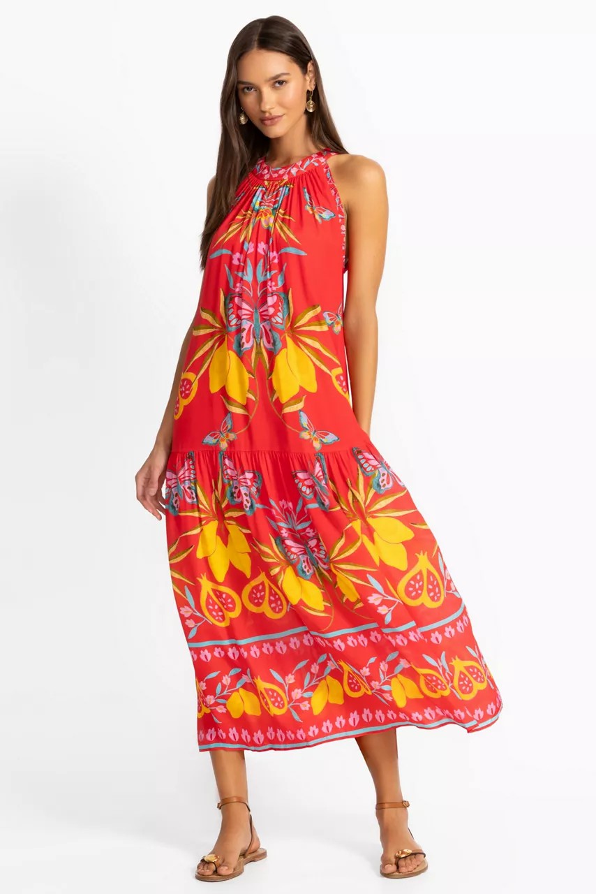 RUTHIE TEA LENGTH DRESS