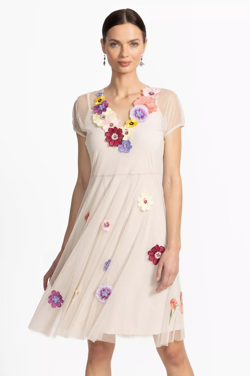 MARSHA DOT MESH DRESS