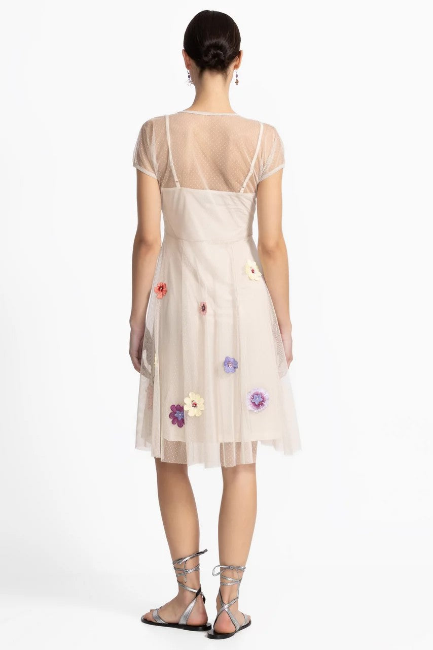 MARSHA DOT MESH DRESS