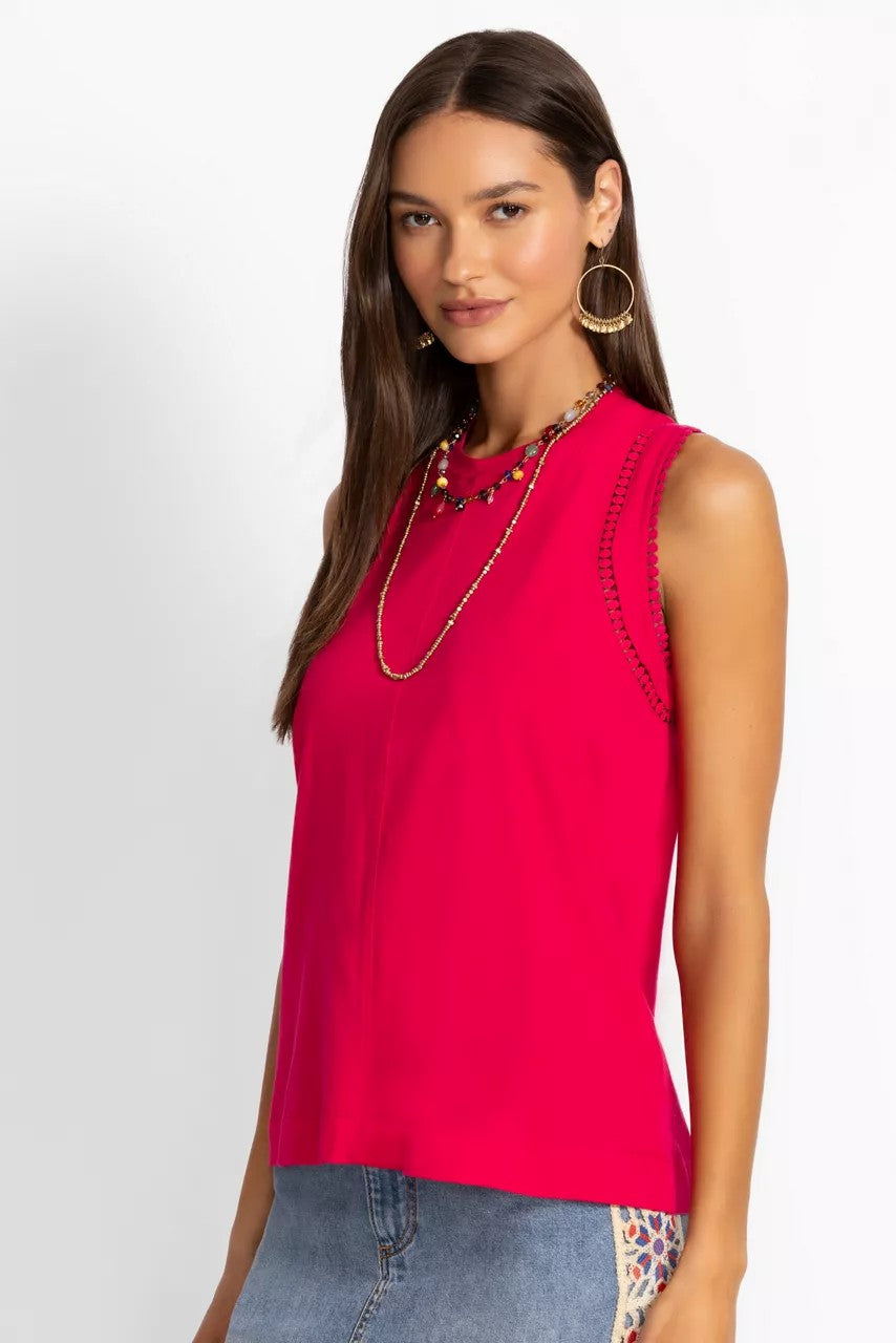 CROCHET CREW NECK TANK