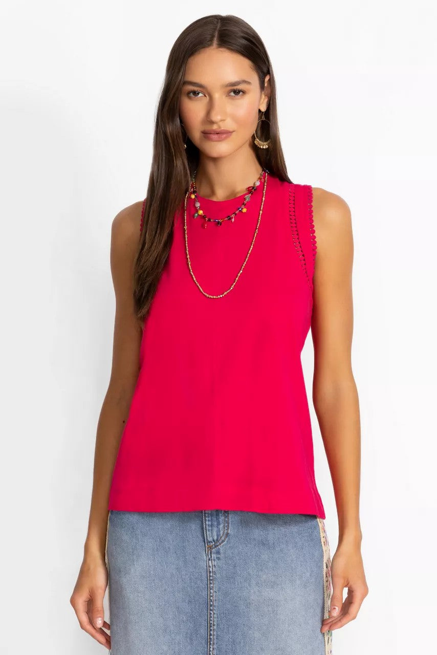 CROCHET CREW NECK TANK