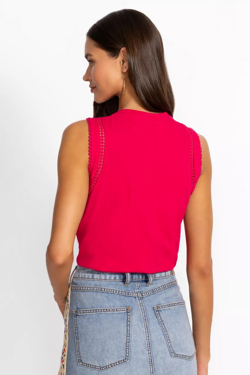 CROCHET CREW NECK TANK