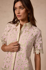 BILLIE LACE BUTTON DOWN SHIRT