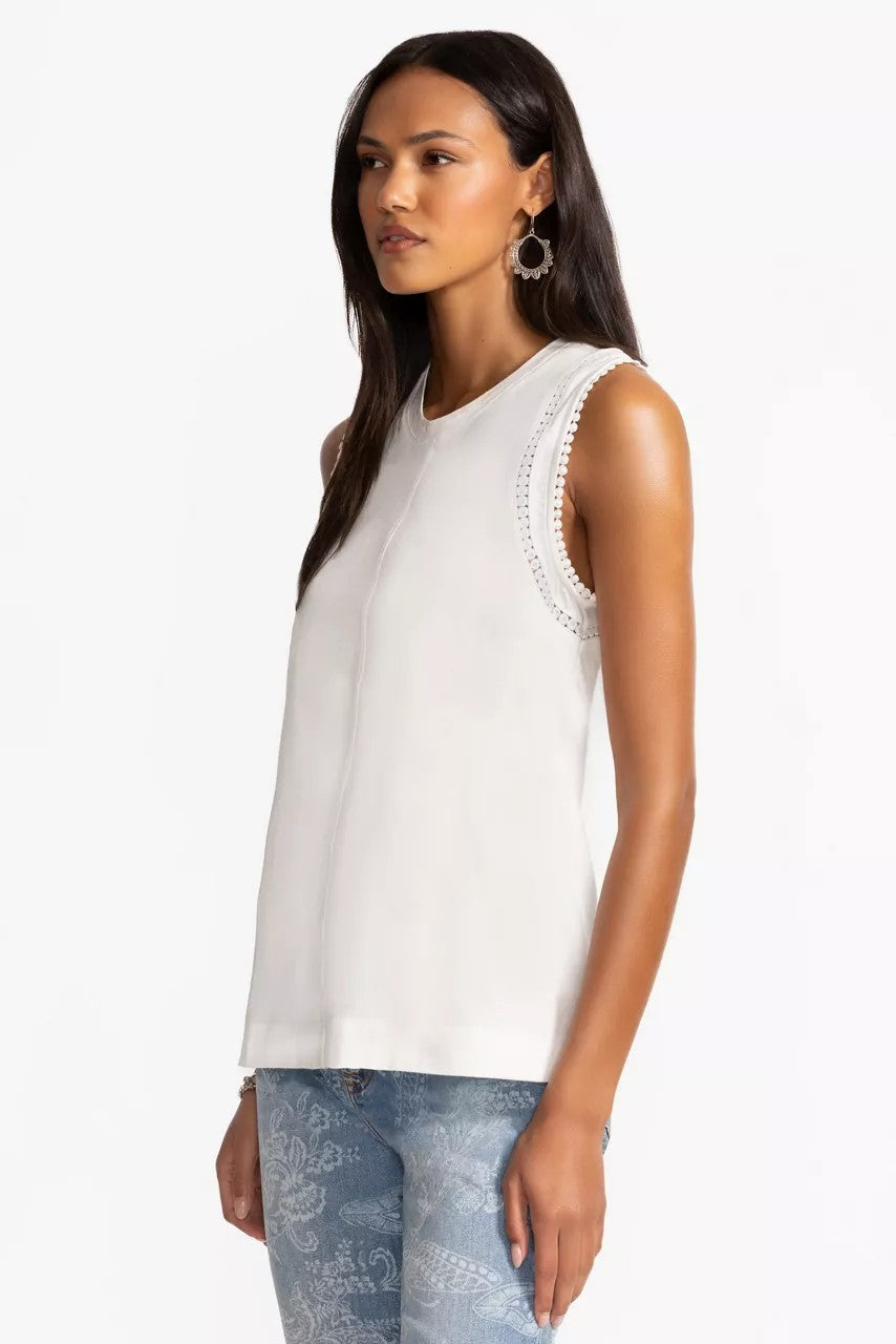 CROCHET CREW NECK TANK