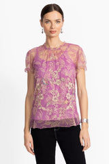 MAZZY RUFFLE NECK BLOUSE