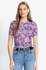 ELEANOR SHORT SLEEVE MESH TEE