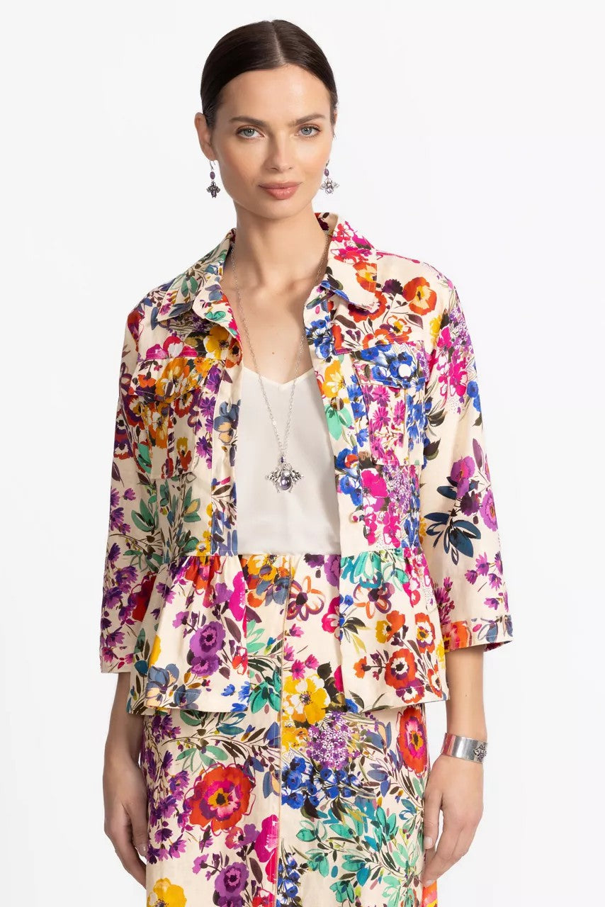 PEPLUM LINEN JACKET