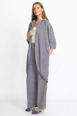 RIB HI LOW KIMONO