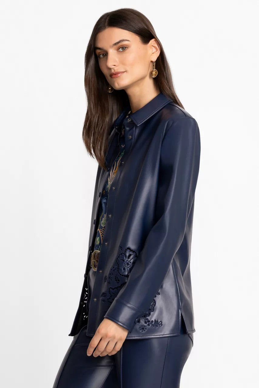 IMANI VEGAN LEATHER SHACKET