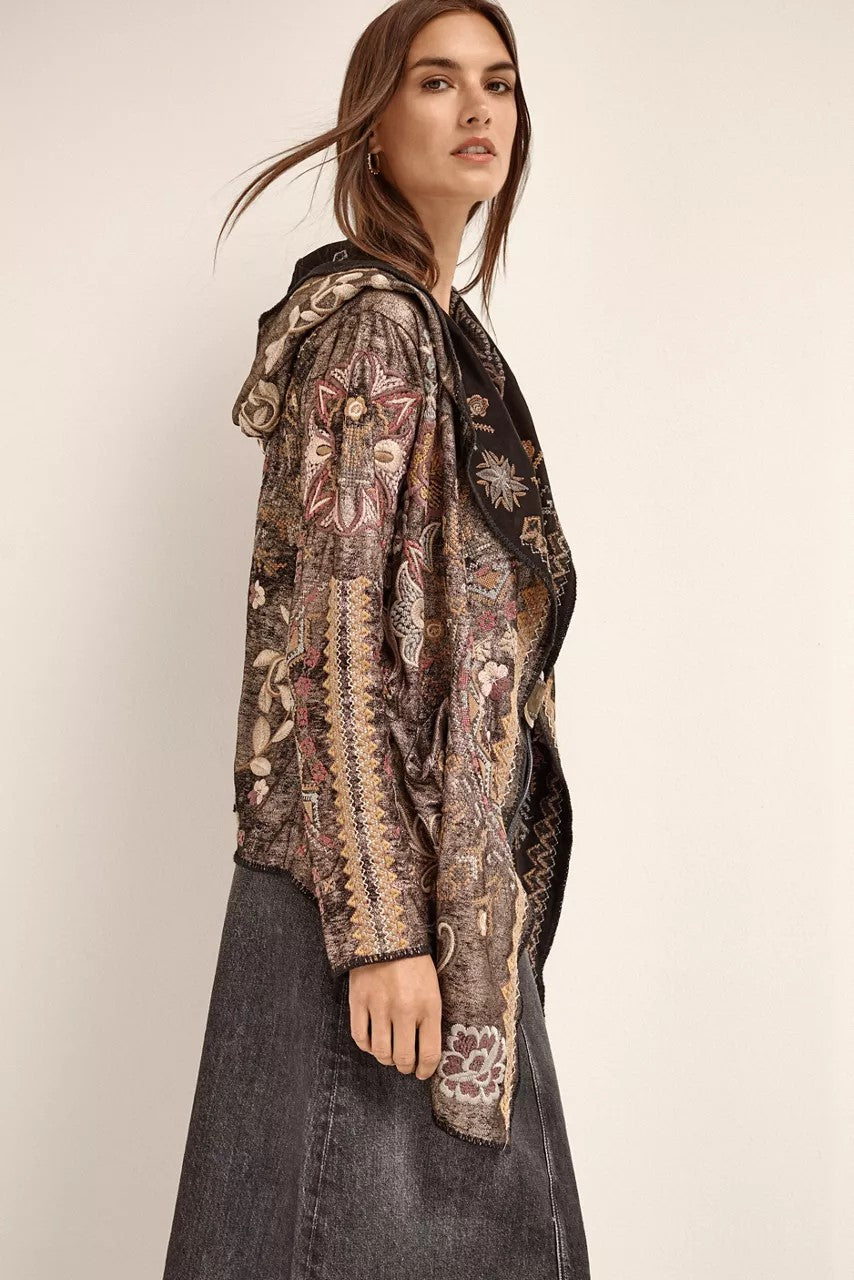BIYA METALLIC SHORT HOODIE