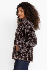 CROPPED FAUX FUR JACKET