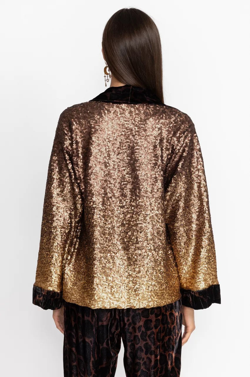 Sequin Gold Plaza Kimono