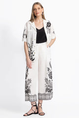 PLEATED LINEN CULOTTE
