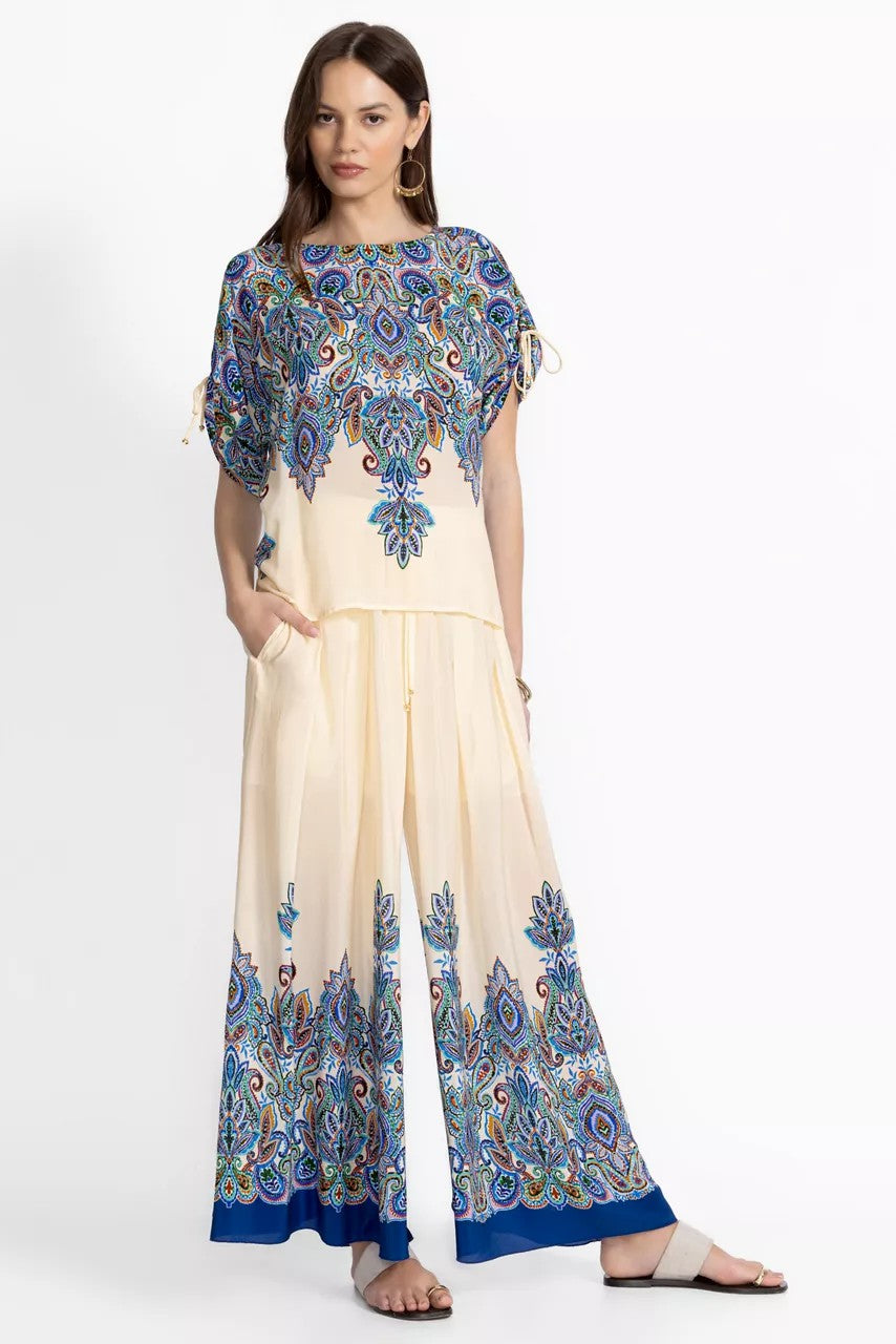 PLEATED WIDE LEG PANT