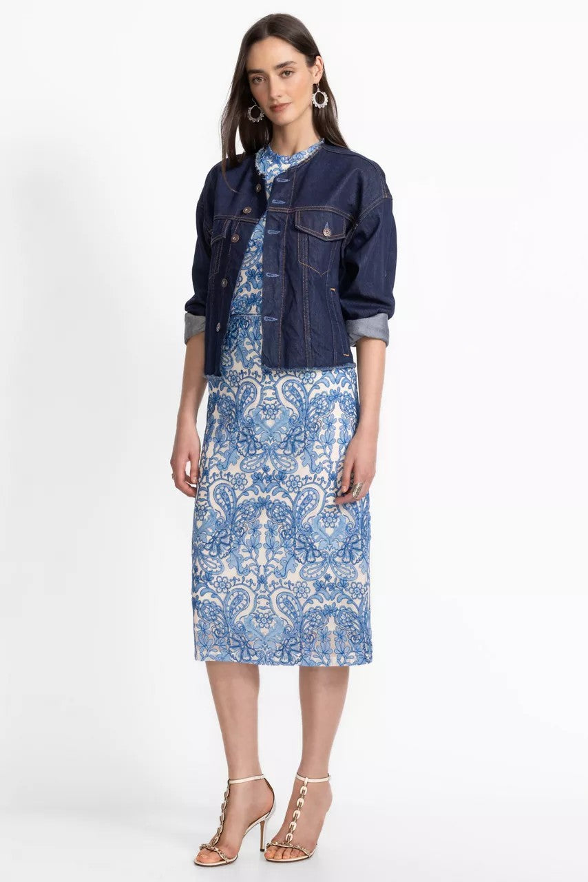 LIZANDREA MESH MIDI SKIRT