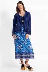 LINEN HIGH SLIT SKIRT