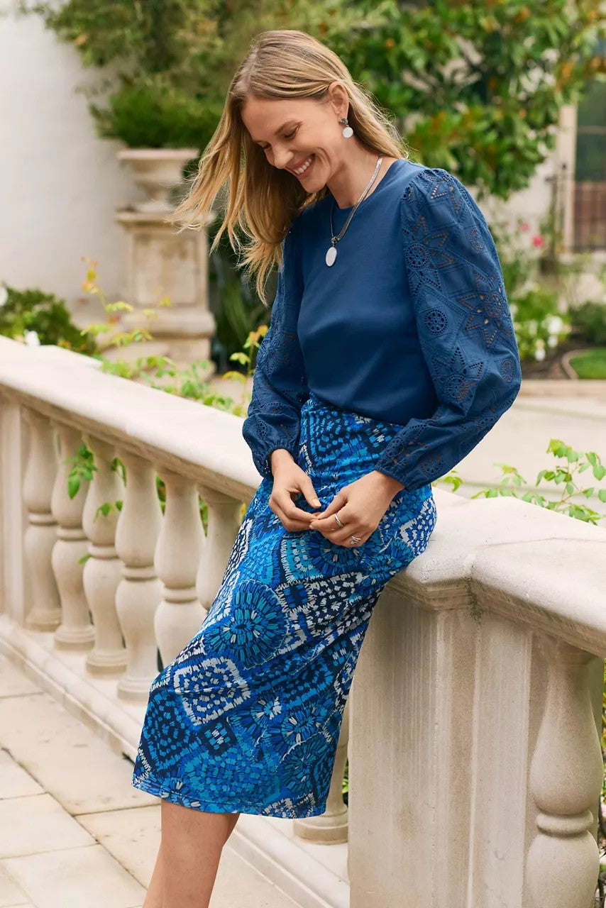 LIZANDREA MESH MIDI SKIRT