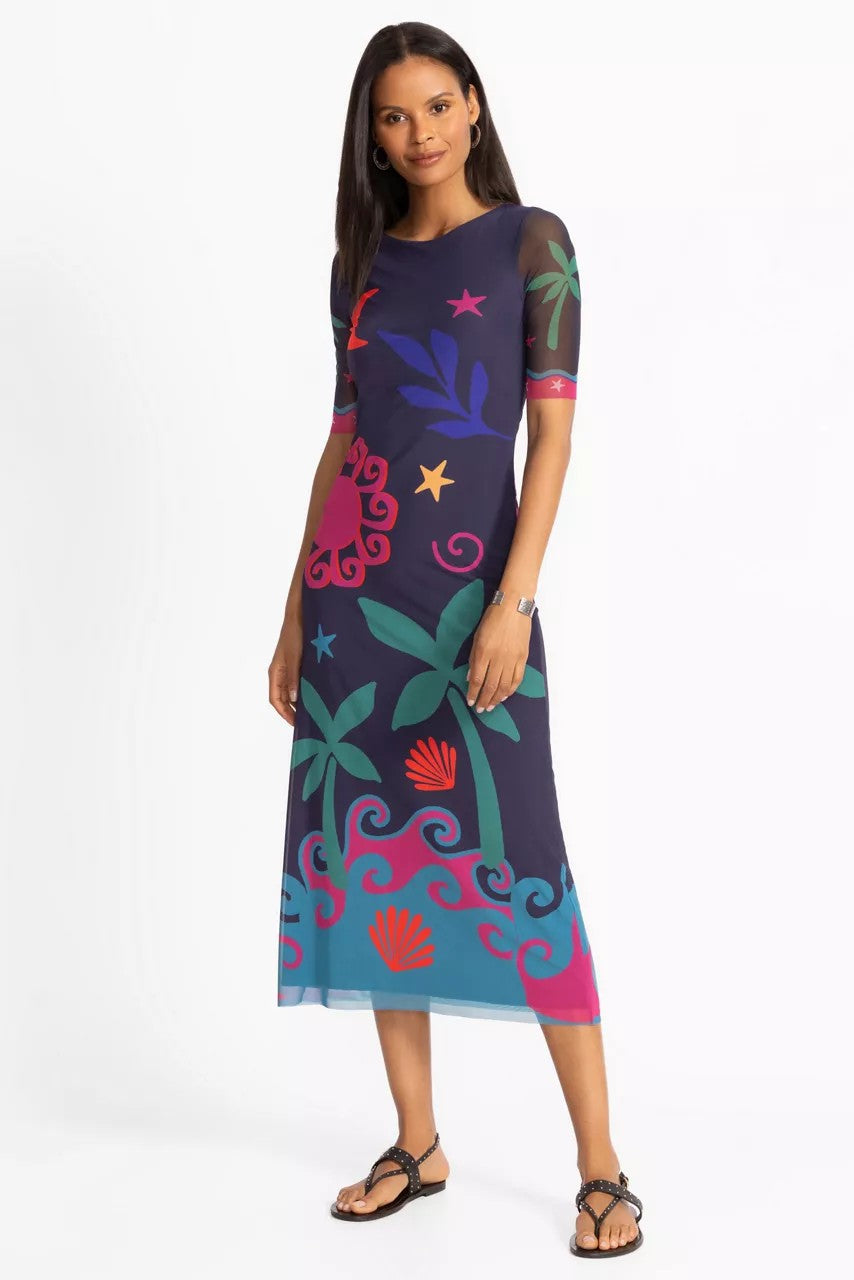ASTRID MESH MIDI DRESS