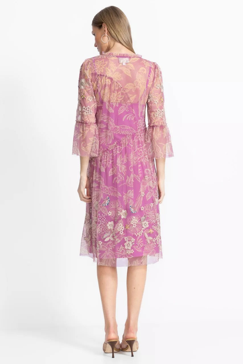 MAZZY ARCHING RUFFLES DRESS