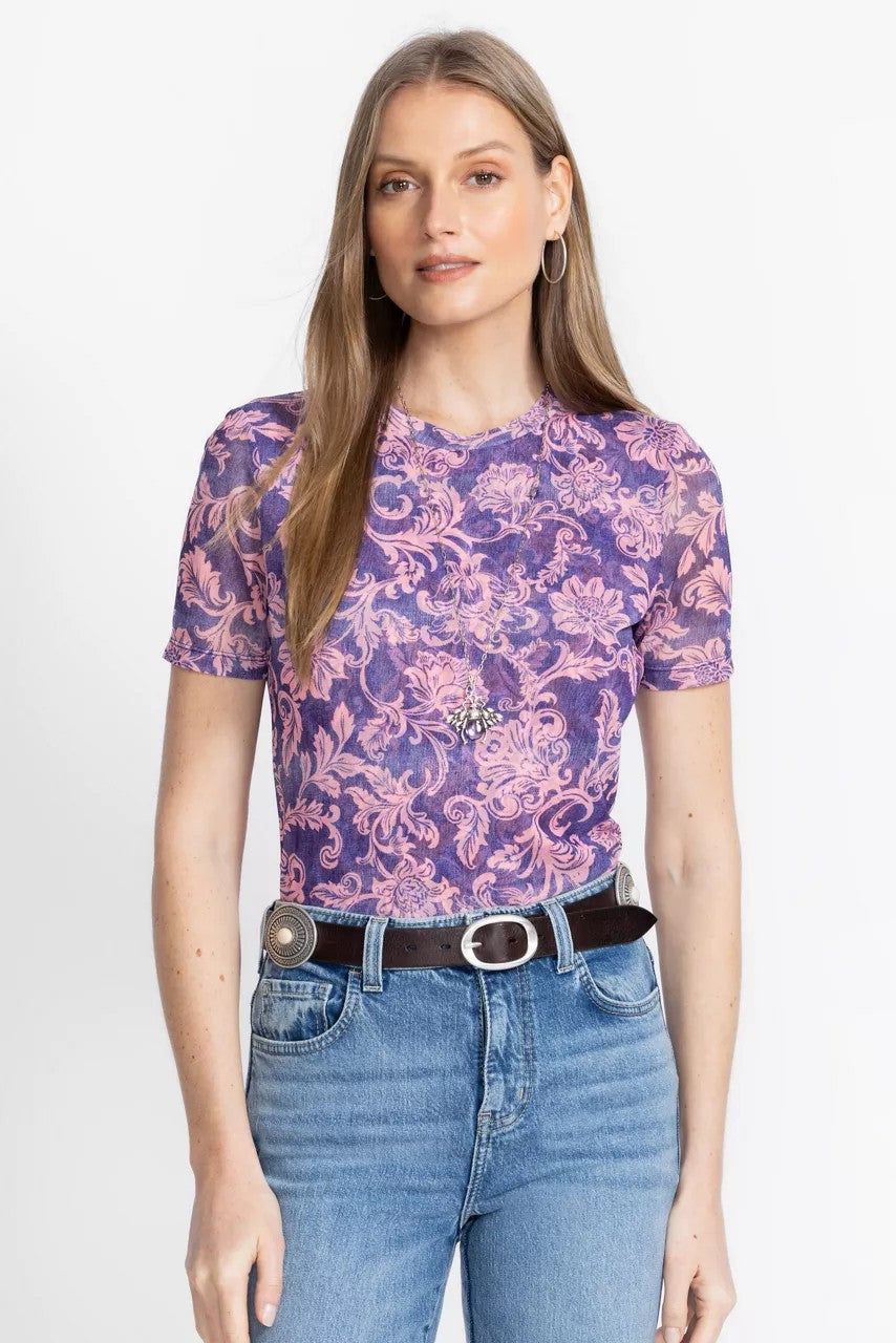 ELEANOR SHORT SLEEVE MESH TEE