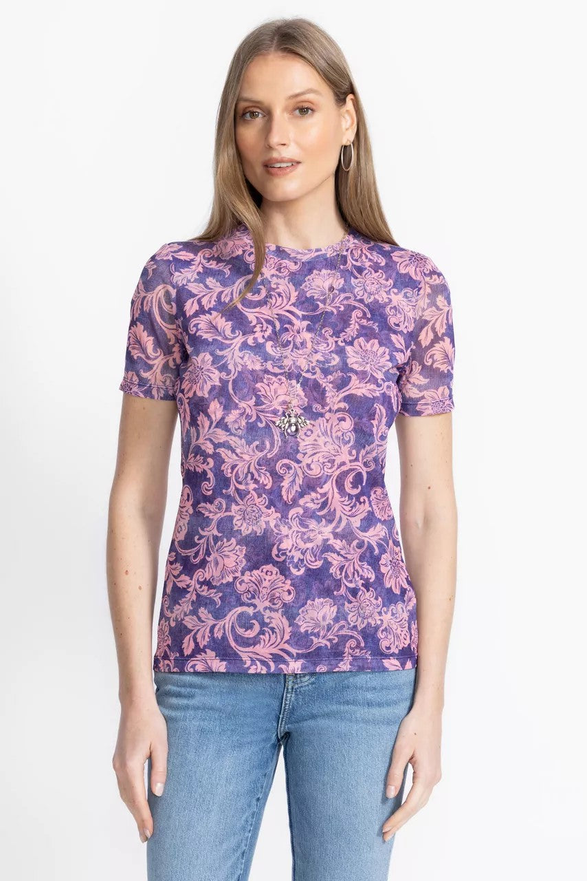 ELEANOR SHORT SLEEVE MESH TEE