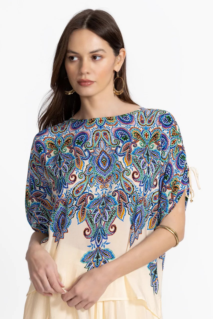 RUCHED SLEEVE BLOUSE