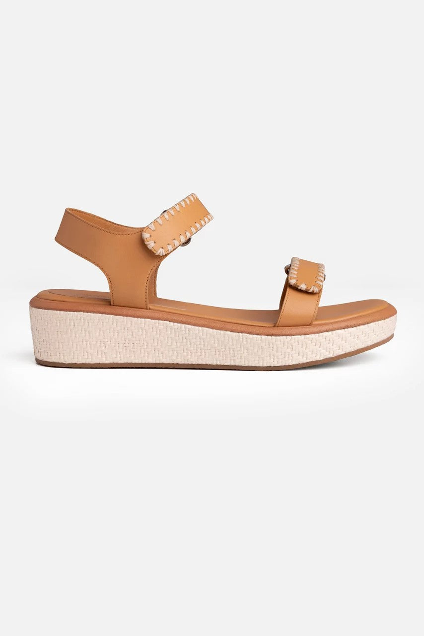 RAFFIA EMBROIDERED SANDAL