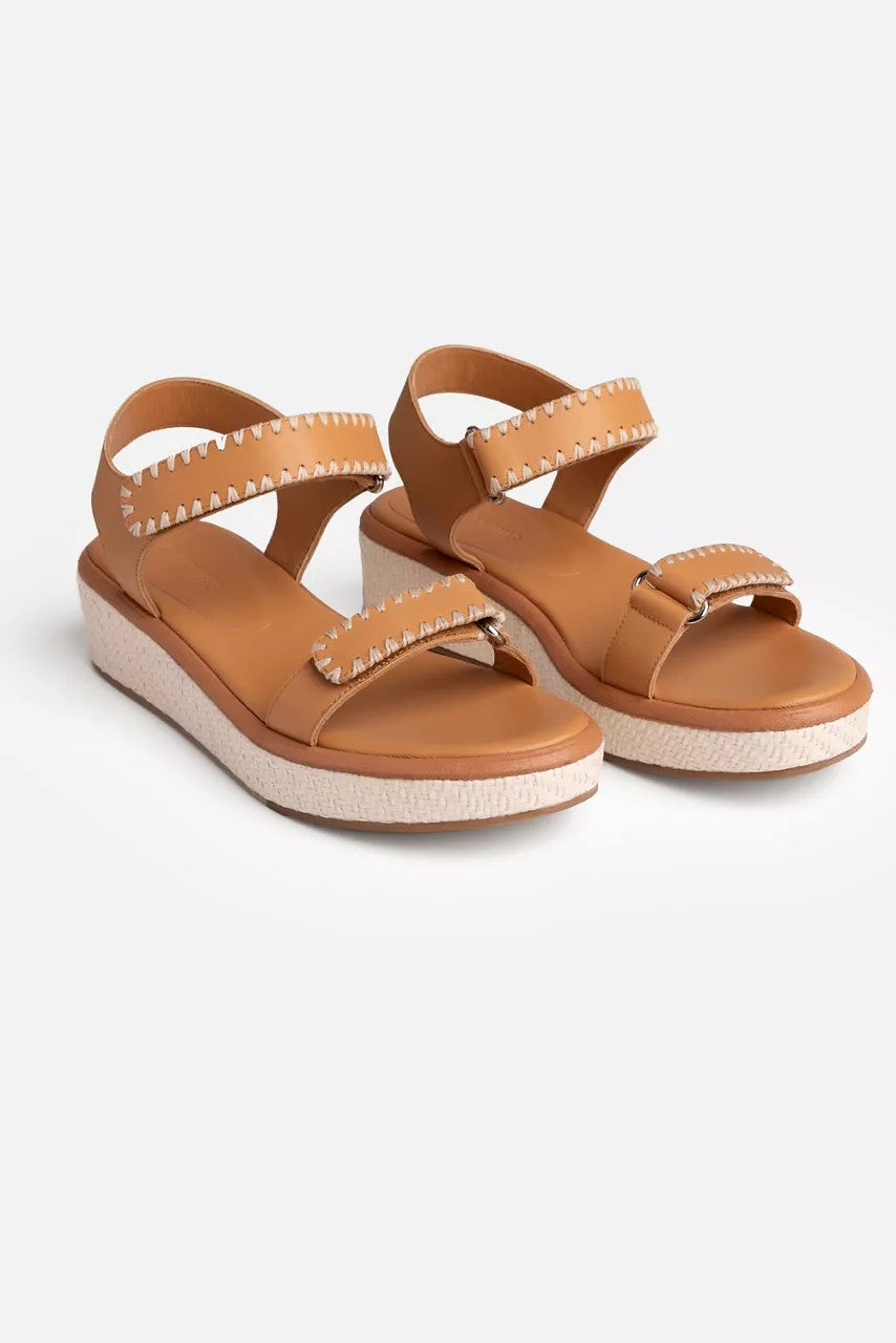RAFFIA EMBROIDERED SANDAL